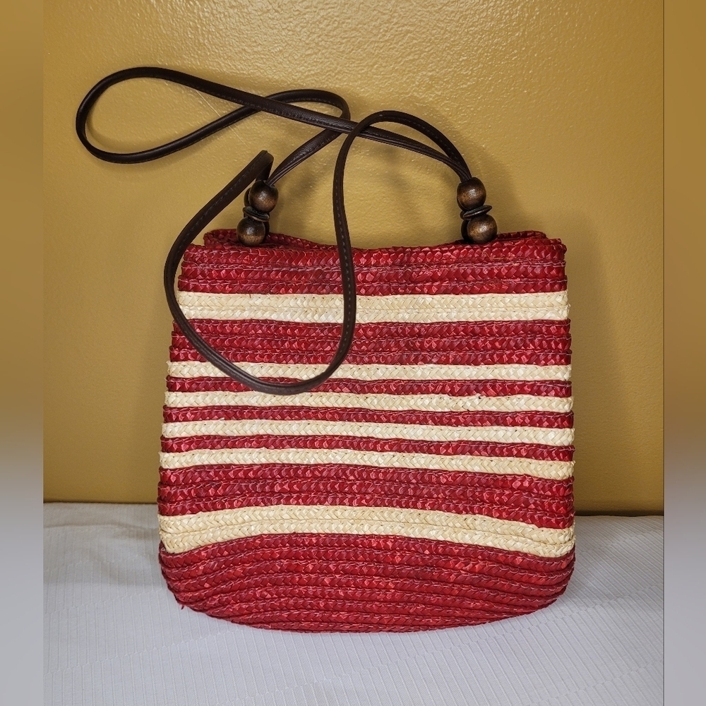 Unbranded 100% Wheat Straw Red and Straw Bag